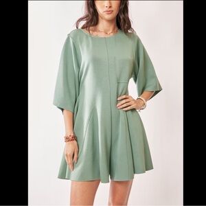 NWT Davi & Dani Flowy Knit Romper - Seafoam Green